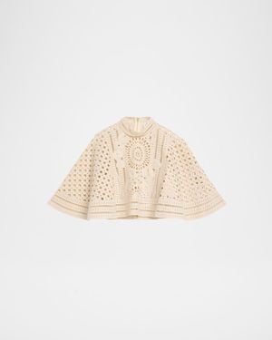 Zimmermann Indra Embroidered Cape - White