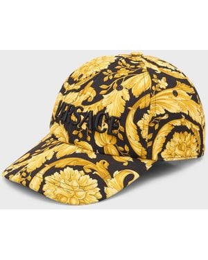 Versace Apos;S Baroque Logo 6-Panel Baseball Cap - Metallic
