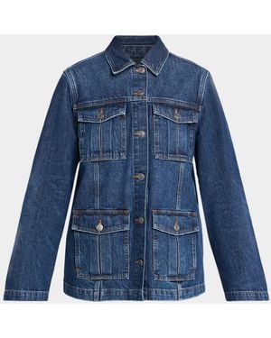 FRAME The Denim Utility Jacket - Blue