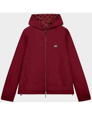 Emporio Armani Apos;S Reversible Nylon Full-Zip Hooded Jacket - Red