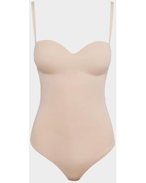 Wolford Mat De Luxe Thong Bodysuit - Natural