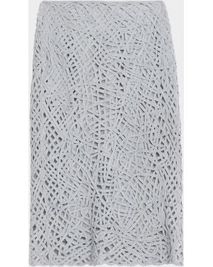DIOTIMA Marseille Openwork Knit Midi Skirt - Gray