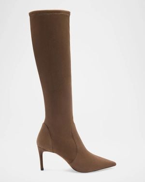 Stuart Weitzman 75Mm Stuart Power Suede Knee-High Boots - Brown