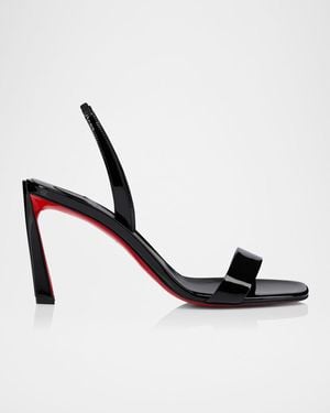 Christian Louboutin Condora Leather Sole Slingback Sandals - Metallic