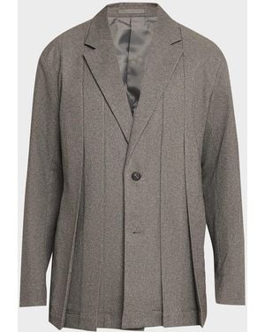 IM MEN Apos;S Wool Like Tweed Jacket - Gray