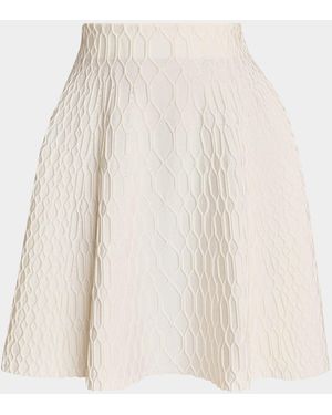 Balmain Knit A-Line Mini Skirt - Natural