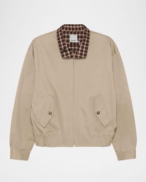 Jonathan Simkhai Apos;S Harrington Cotton Check-Lined Jacket - Natural