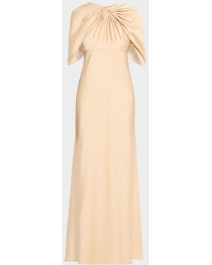 sachin and babi light blue dress Aidan Mattox Twist Front Satin Dress in Blue