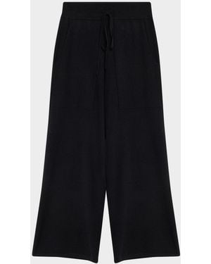 Lisa Yang Omi Cashmere Knit Straight-Leg Ankle Pants - Black