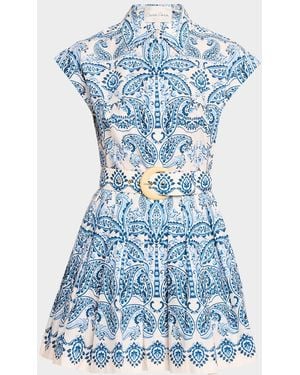 Cara Cara Octavia Floral Mini Dress - Blue