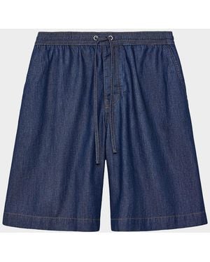 Loewe Apos;S Denim Drawstring Shorts - Blue