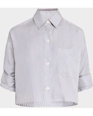 Twp Next Ex Striped Button-Front Shirt - White