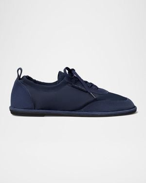 Tory Burch Ballet Suede And Nylon Low-Top Sneakers - Blue