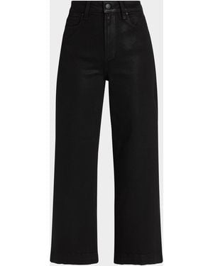 PAIGE Sasha Wide-Leg Crop Jeans - Black