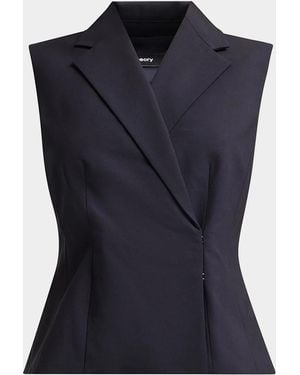 Theory Hourglass Asymmetric Vest - Blue