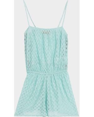 Missoni Pointelle-Knit Jumpsuit Coverup - Blue