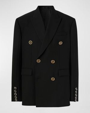 Burberry Double-Breasted Ekd Suit Jacket - Black