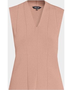 Misook Princess Seam V-Neck Tank Top - Pink