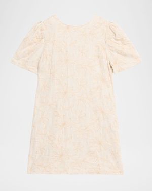 MISA Los Angles Athela Floral Embroidered Mini Dress - Natural