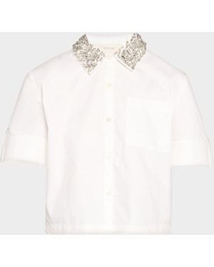Toccin Zadie Combo Cropped Top - White