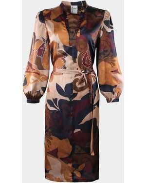 Finley Franchesca Etruscan Scroll-Print Midi Dress - Multicolor