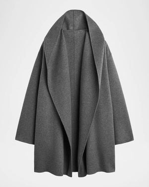 TOTEME Hoodie Wool Coat - Gray