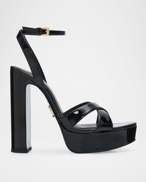 retroféte Melodia 130Mm Leather Platform Sandals - Black