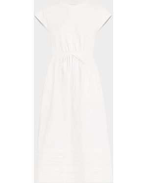 La Ligne T-Shirt Dress With Shirring - White