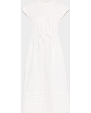 La Ligne T-Shirt Dress With Shirring - White