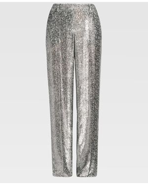 Stella McCartney Fil Coupe Pleated Straight-Leg Pants - White
