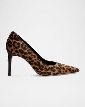 Stuart Weitzman Stuart Power 85Mm Leopard-Print Calf Hair Pumps - Brown