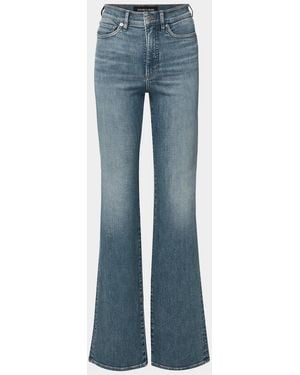 Veronica Beard Crosbie High-Rise Bootcut Jeans - Blue