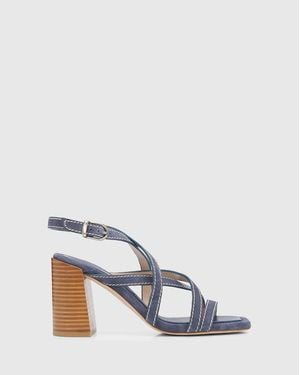 Stuart Weitzman 85Mm Park Suede Block-Heel Sandals - White