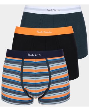 Paul Smith Apos;S Solid Stripe Mix 3-Pack Boxer Briefs - Blue