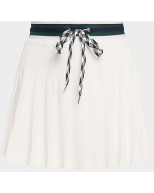 The Upside Laver Cadiz Pleated Tennis Mini Skirt - White