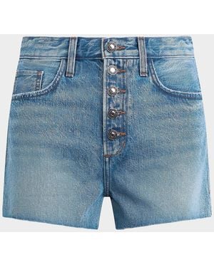 FAVORITE DAUGHTER The Caroline High-Rise Denim Shorts - Blue