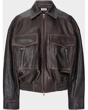 STAUD Eugene Leather Jacket - Black
