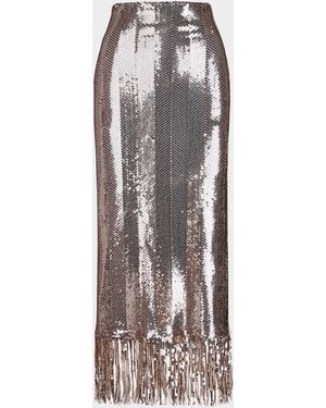 Smythe High-Waisted Sequin Skirt - Multicolor