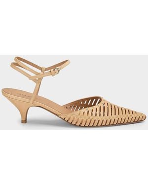 Ulla Johnson Francine 50Mm Cage Kitten Heel Pumps - Metallic