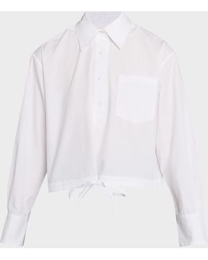 WE-AR4 The Cc Cropped Cotton Shirt - White