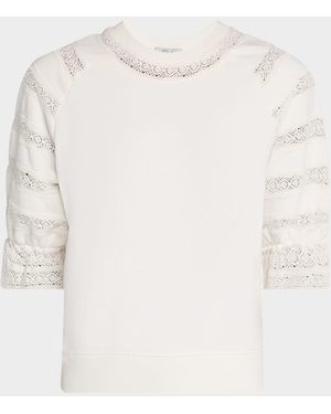 Rails Aggy Puff-Sleeve Sweatshirt - White