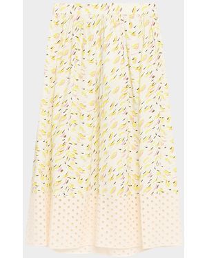 IRO Nadam Linen-Blend Midi Skirt - Natural