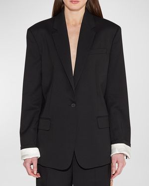 Callas Milano Denis Single-Breasted Blazer Jacket - Black