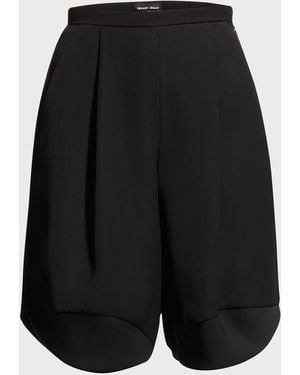 Giorgio Armani Techno Cady Bermuda Shorts - Black