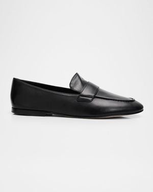 Vince Tommi Leather Loafers - Black