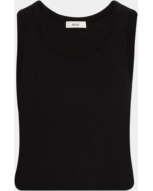 Agolde Shrunken Poppy Tank Top - Black