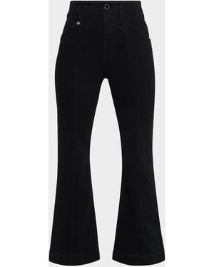 Veronica Beard Carson Ankle Flare Jeans - Black