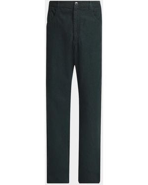 Dries Van Noten Apos;S Petrol Garment-Dyed Corduroy Five-Pocket Pants - Gray