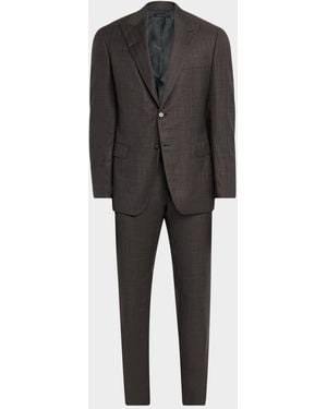 Brioni Trevi Wool Peak Lapel Two-Piece Suit - Gray