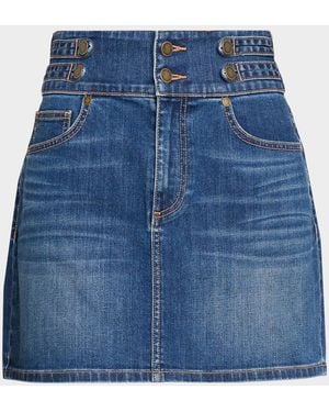 Ramy Brook Liv Denim Mini Skirt - Blue